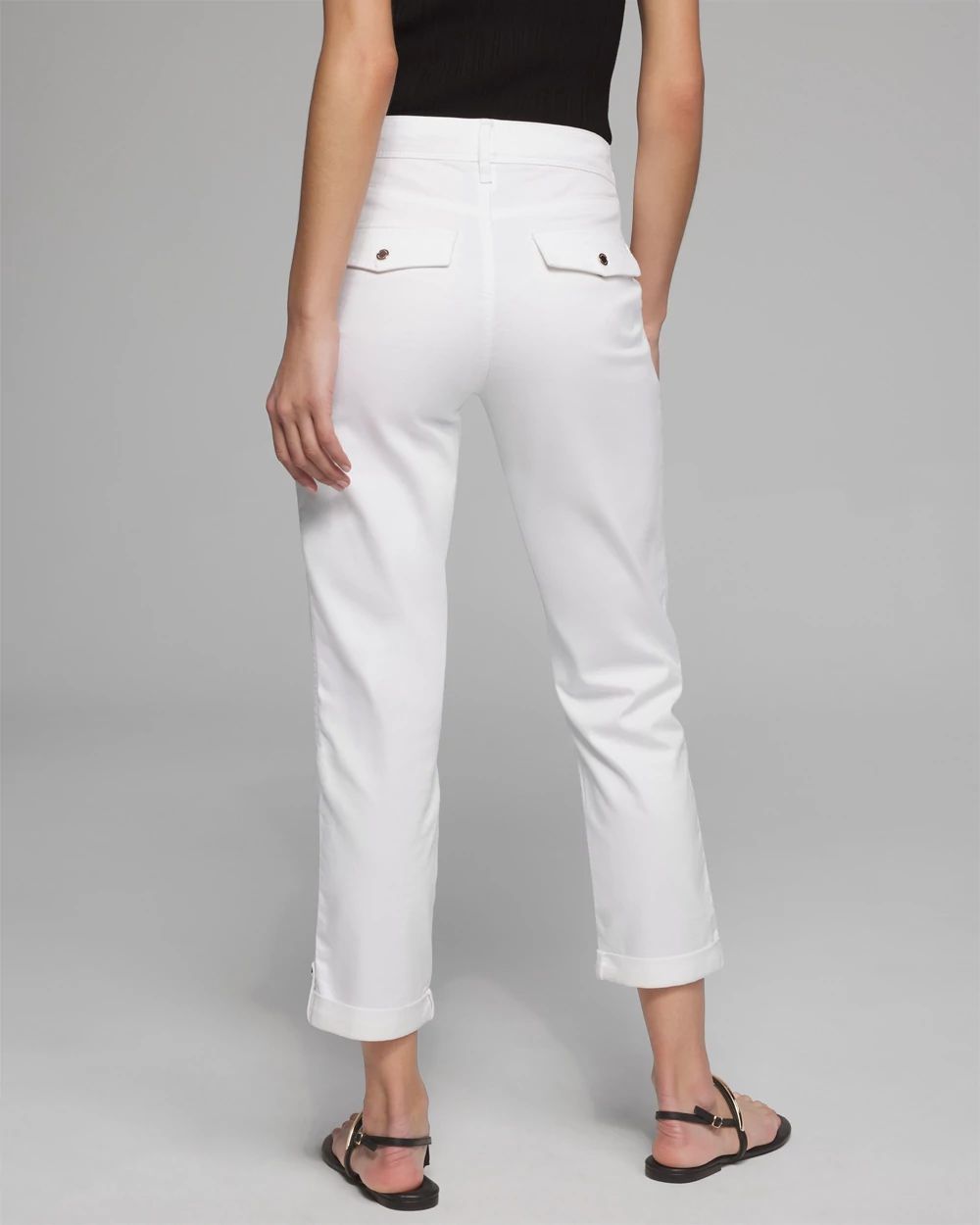 White house black market crop pants top